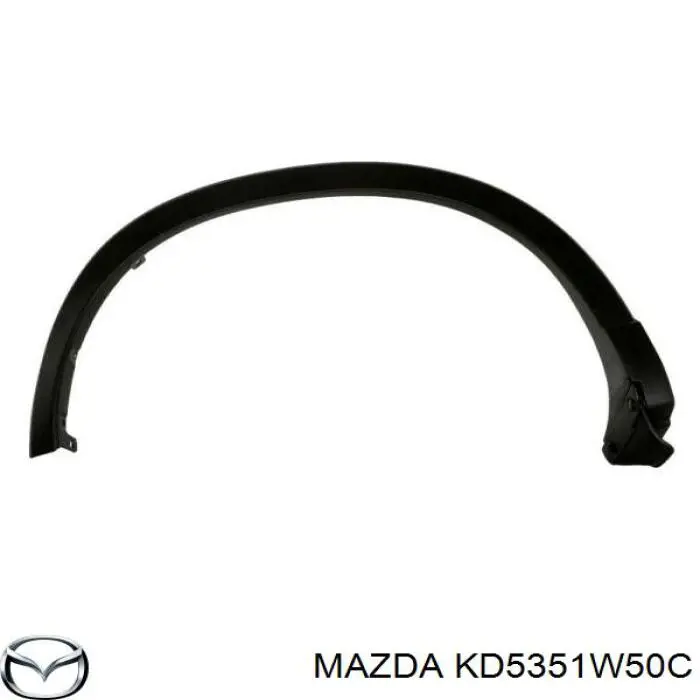 Poszerzenie (nakładka) reperaturki tylnego błotnika prawy Mazda KD5351W50B cena, od 109,31 USD