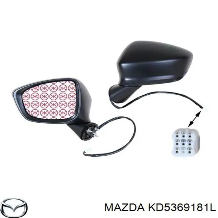 KD5369181L Mazda Lusterko wsteczne lewe