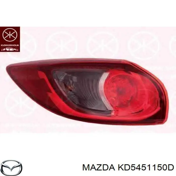 KD5451150D Mazda Lampa zespolona tylna prawa zewnętrzna