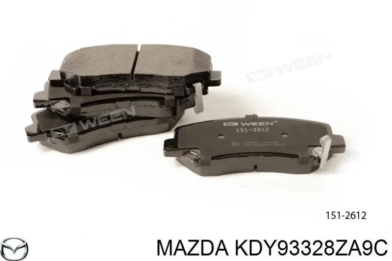 KDY93328ZA9C Mazda Klocki hamulcowe przednie tarczowe