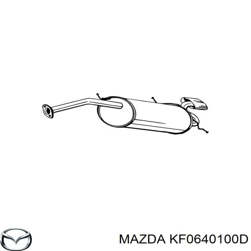 Tłumik, tylna część do Mazda Xedos 6 CA