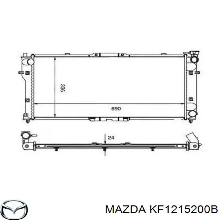 Do koszyka KF1215200B Mazda Chłodnica silnika