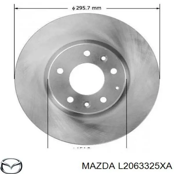 Tarcza hamulcowa przednia Mazda L2063325XA cena, od 73,23 USD