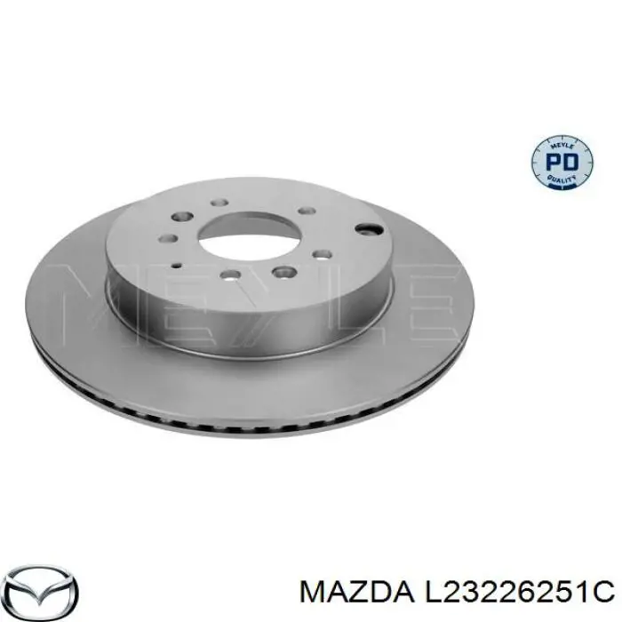 Do koszyka L23226251C Mazda Tarcza hamulcowa tylna