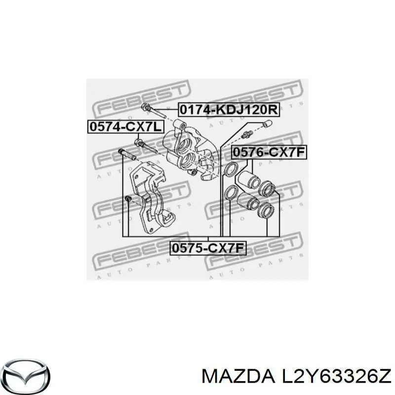 L2Y63326Z Mazda Zestaw naprawczy zacisku hamulcowego przedniego