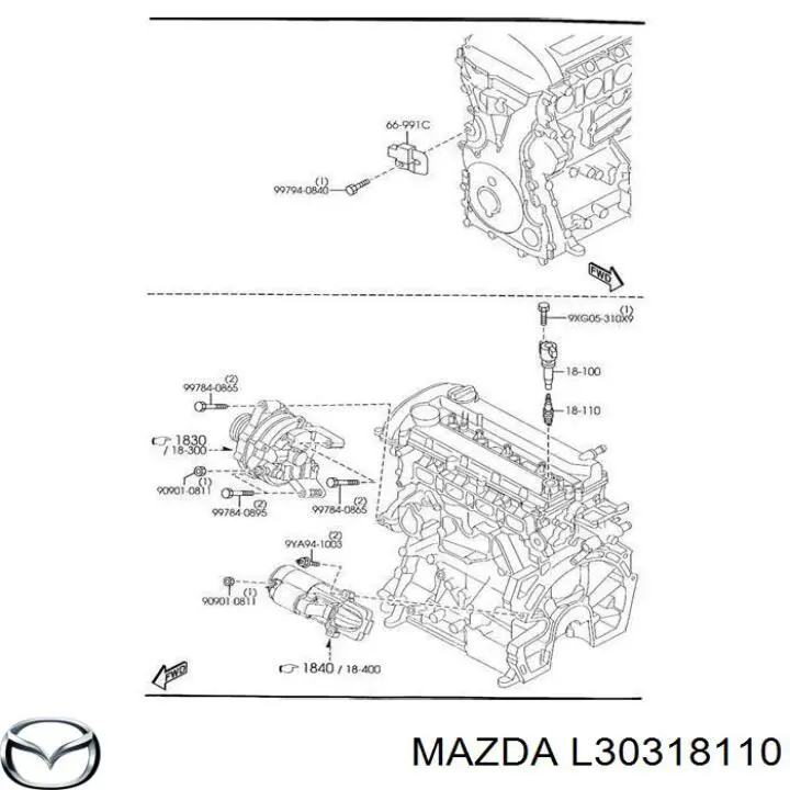 Świeca zapłonowa Mazda L30318110 cena, od 10,07 USD
