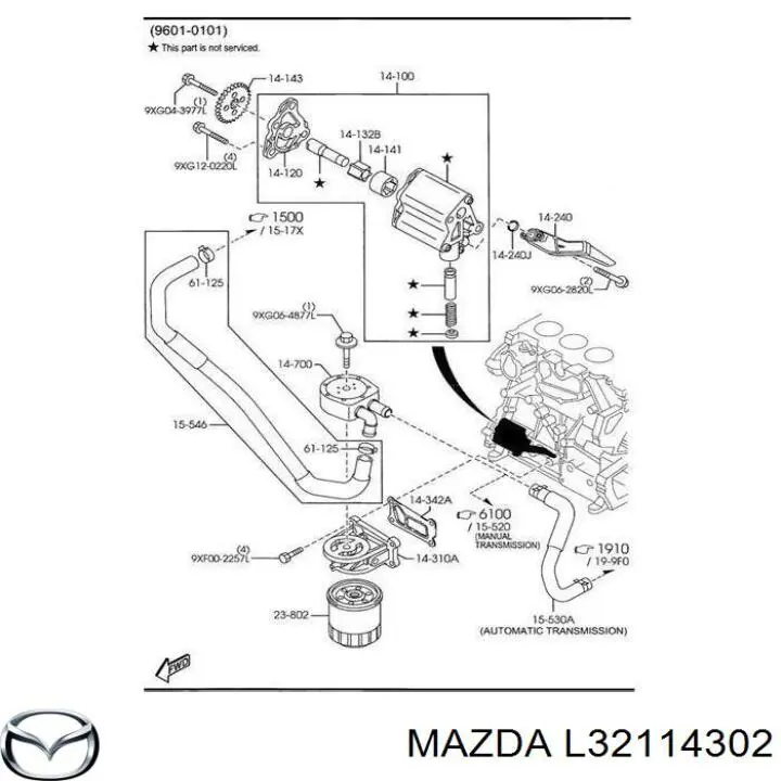 L32114302 Mazda Filtr oleju