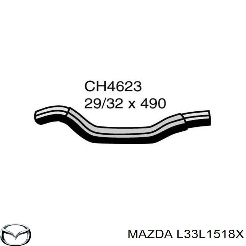 Przewód (króciec) chłodnicy górny do Mazda CX-7  ER