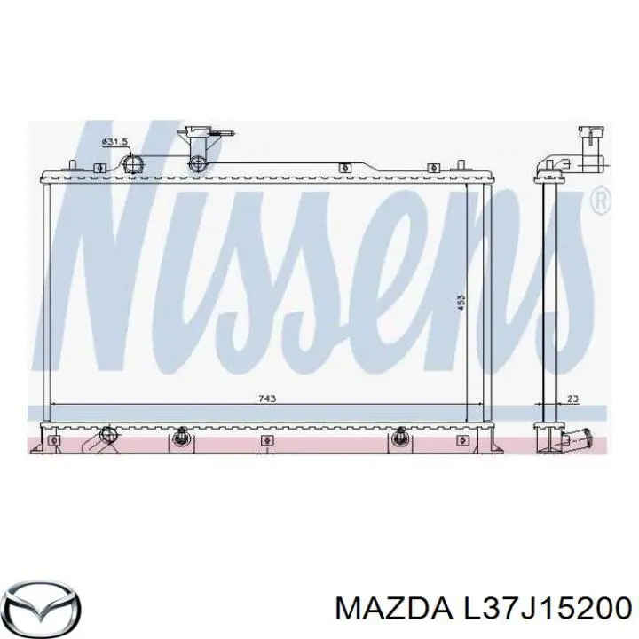 Chłodnica silnika Mazda L37J15200 cena, od 153,23 USD