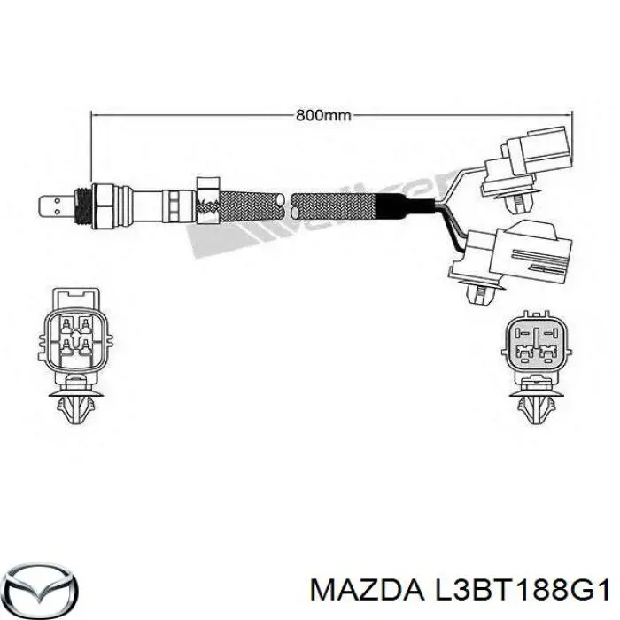 Do koszyka L3BT188G1 Mazda Sonda lambda czujnik tlenu przed katalizatorem