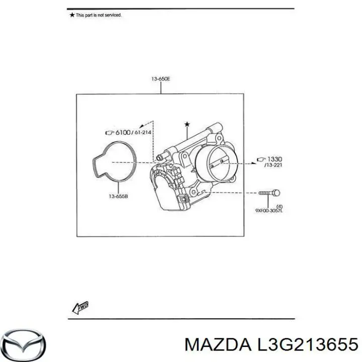 Uszczelka przepustnicy Mazda 6 (GY)