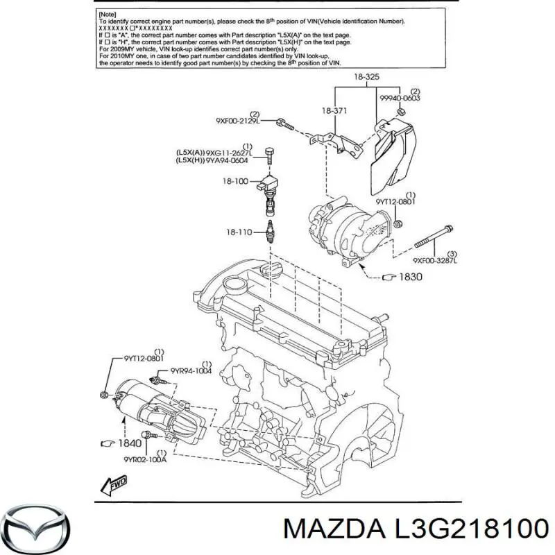 L3G218100 Mazda cewka zapłonowa