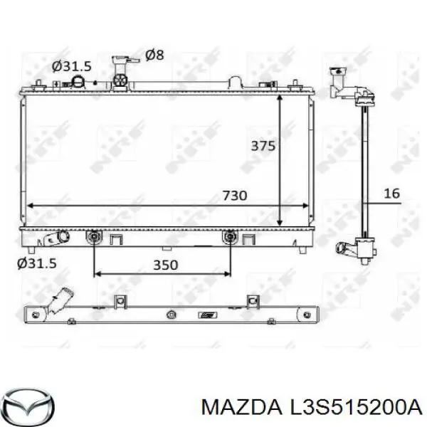 L3S515200A Mazda Chłodnica silnika
