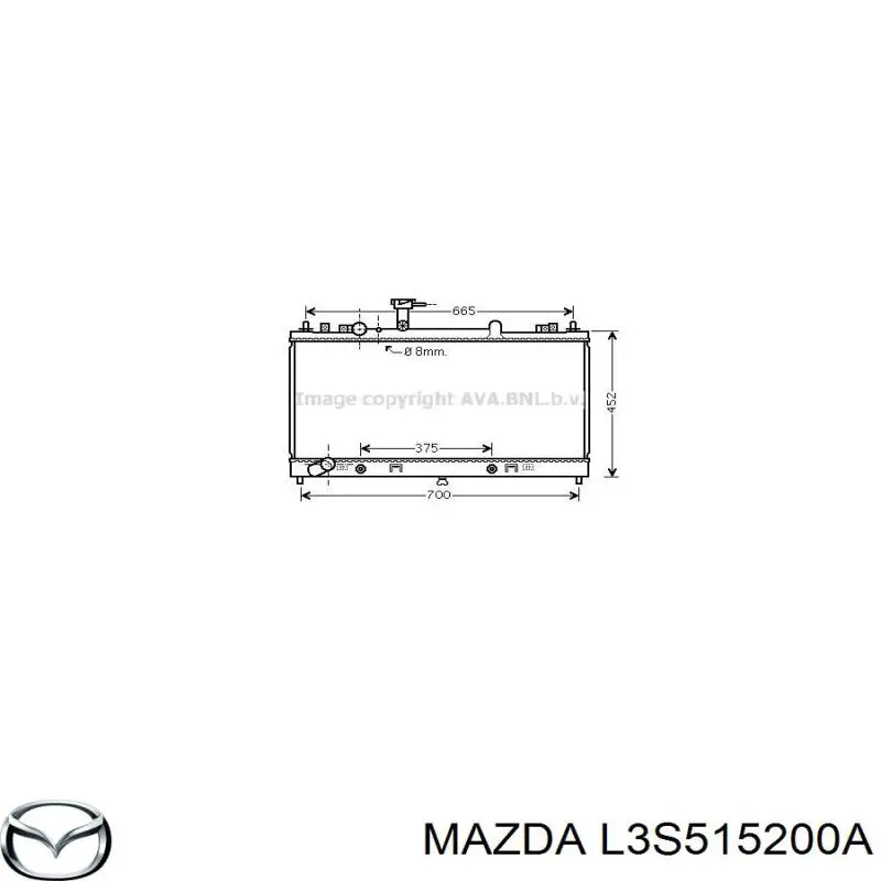 Do koszyka L3S515200A Mazda Chłodnica silnika