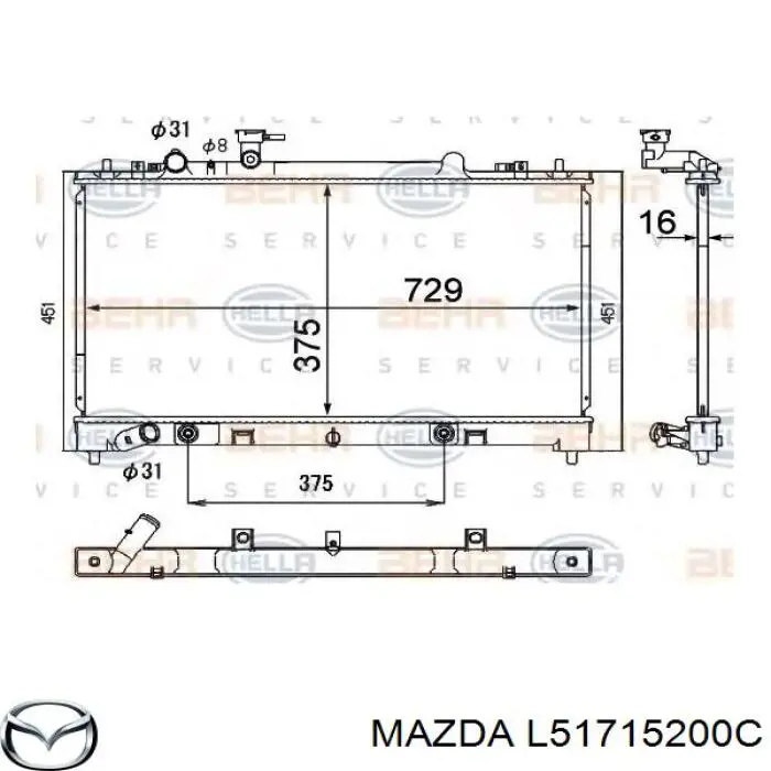 L51715200C Mazda Chłodnica silnika