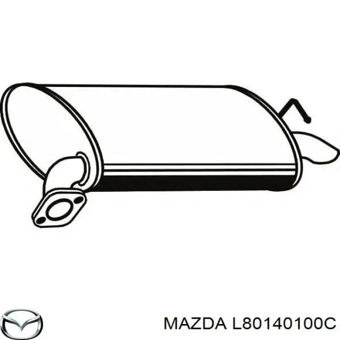 Tłumik, tylna część Mazda L80140100C cena, od 76,75 USD