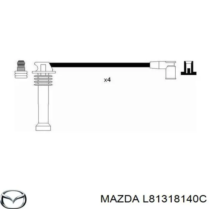 L81318140C Mazda Zestaw przewodów wysokiego napięcia
