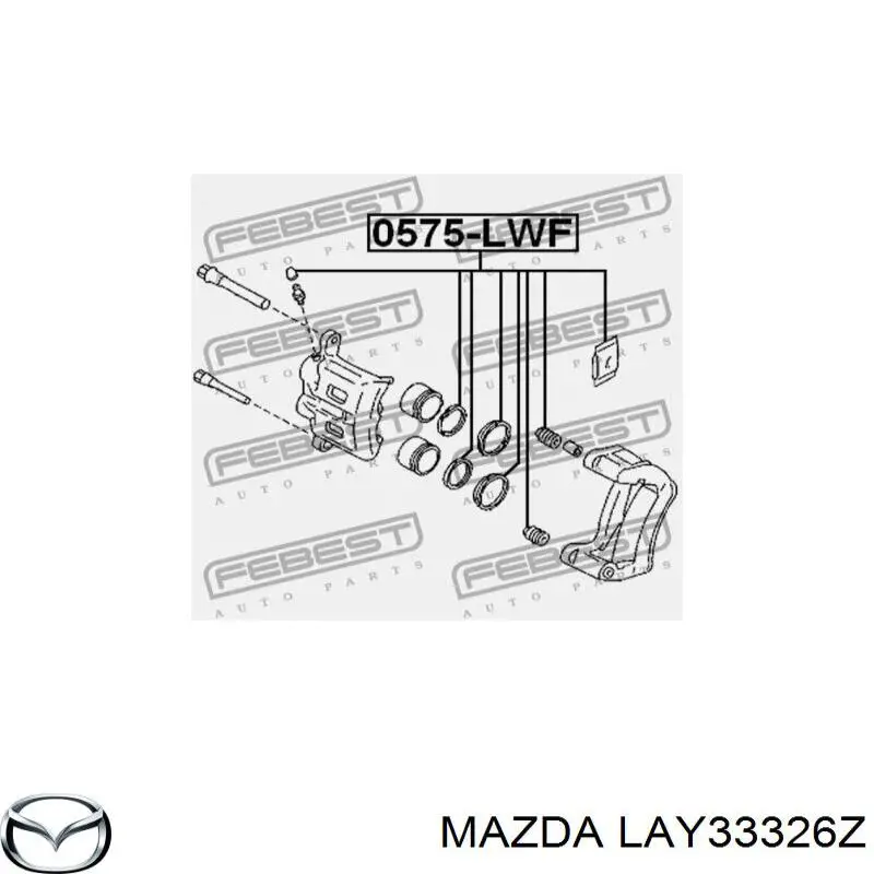 Do koszyka LAY33326Z Mazda Zestaw naprawczy zacisku hamulcowego przedniego