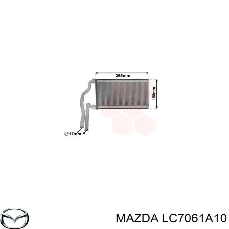 Chłodnica nagrzewnicy (ogrzewacza) Mazda LC7061A10 cena, od 70,91 USD