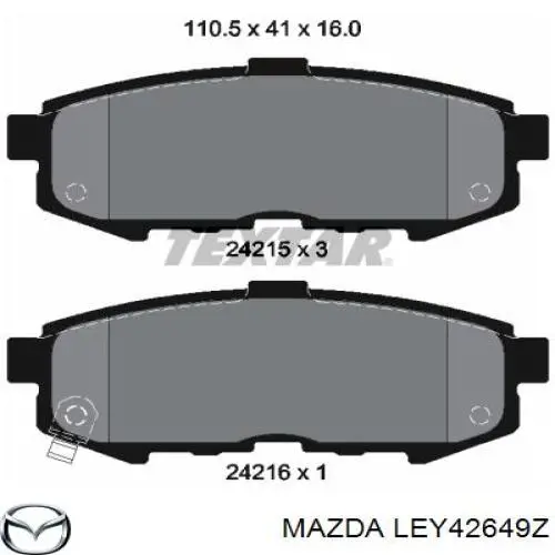 Okładziny (klocki) do hamulców tarczowych tylne Subaru Tribeca B9 SUV (2005 - 2007) cena, od  