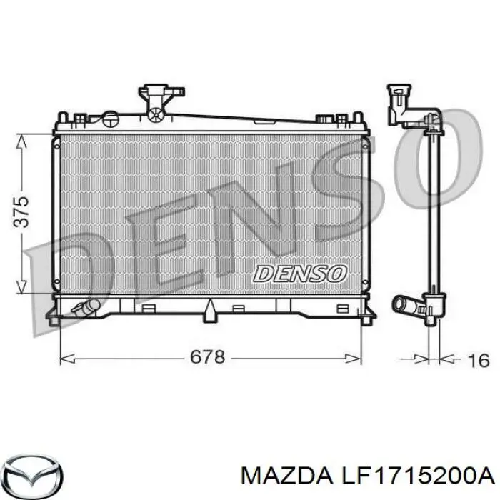 Do koszyka LF1715200A Mazda Chłodnica silnika