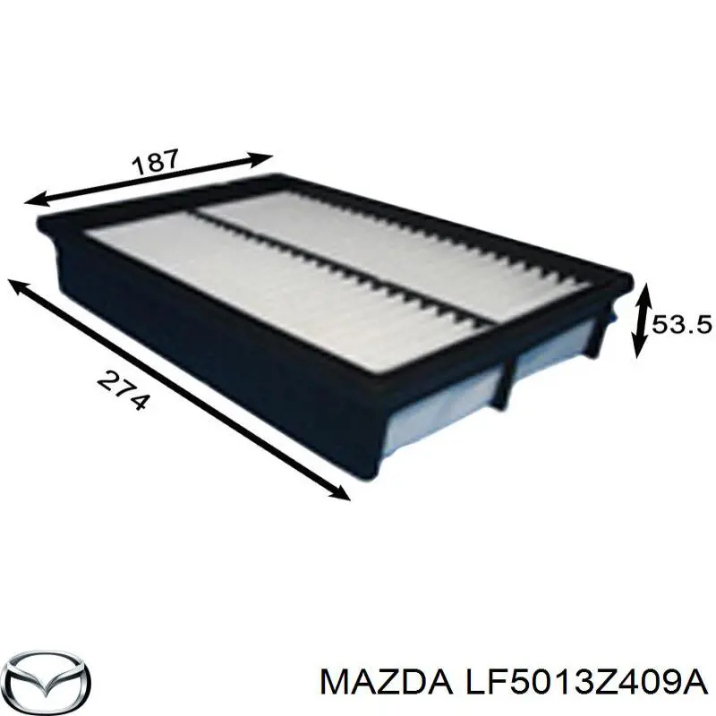Do koszyka LF5013Z409A Mazda Filtr powietrza