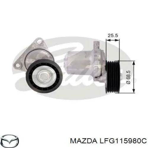LFG115980C Mazda Napinacz paska napędowego