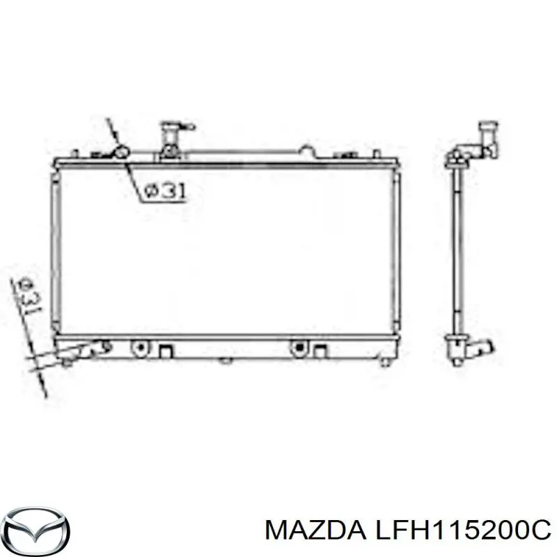 Do koszyka LFH115200C Mazda Chłodnica silnika
