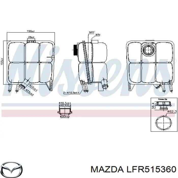 LFR515360 Mazda Zbiorniczek wyrównawczy układu chłodzenia