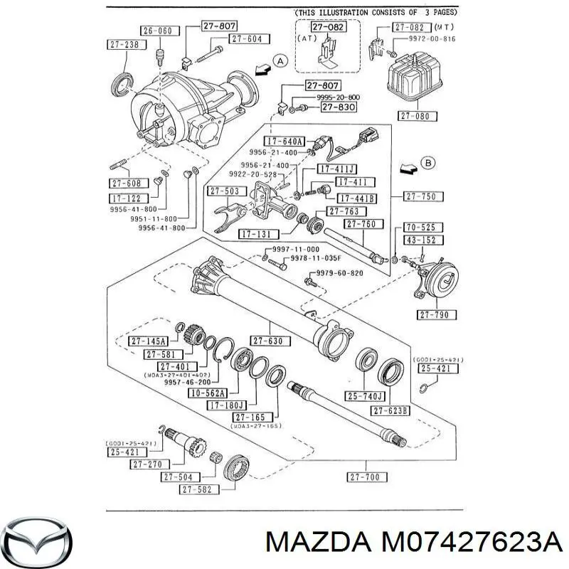 Do koszyka M07427623A Mazda Uszczelniacz półosi lewej mostu przedniego