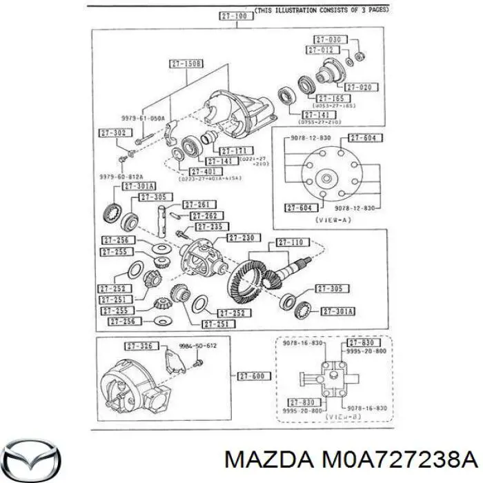 Do koszyka M0A727238A Mazda Uszczelniacz reduktora mostu tylnego