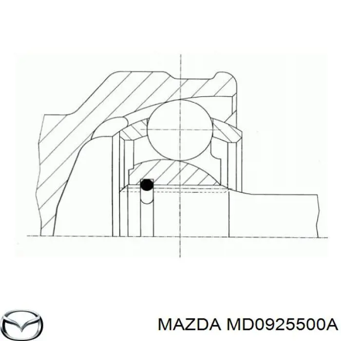 MD0925500A Mazda Półoś napędowa przednia prawa