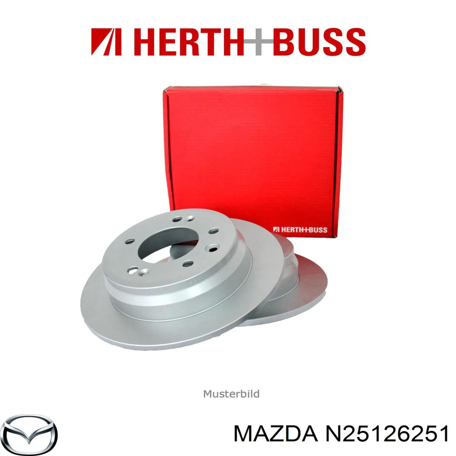 Do koszyka N25126251 Mazda Tarcza hamulcowa tylna