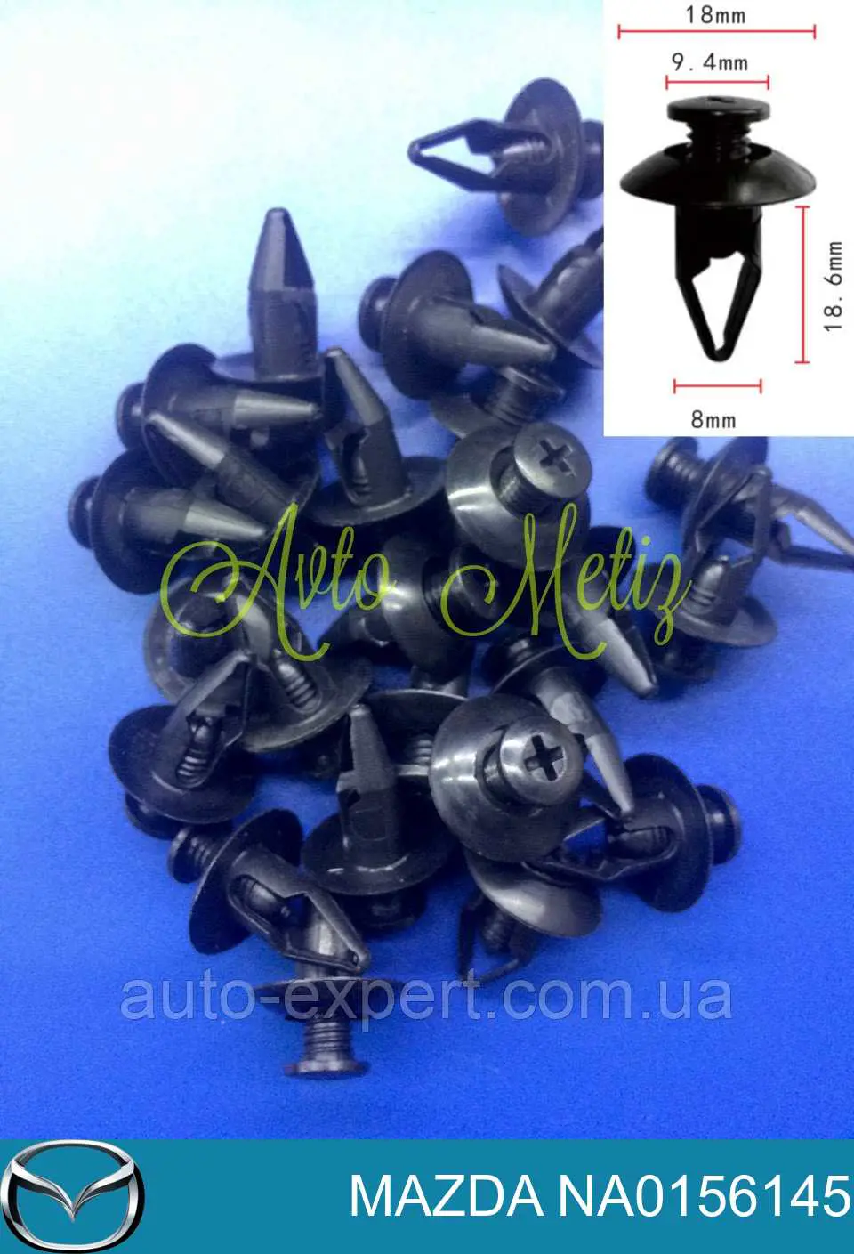 Do koszyka NA0156145 Mazda Spinka mocowania nadkola przedniego
