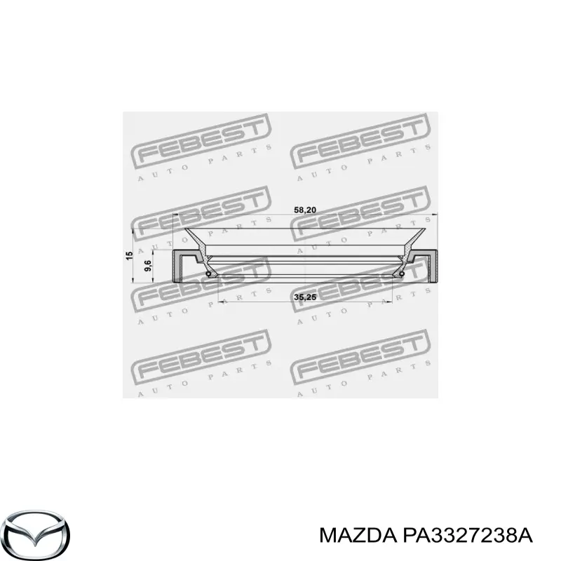 PA3327238A Mazda Uszczelniacz półosi prawej mostu przedniego