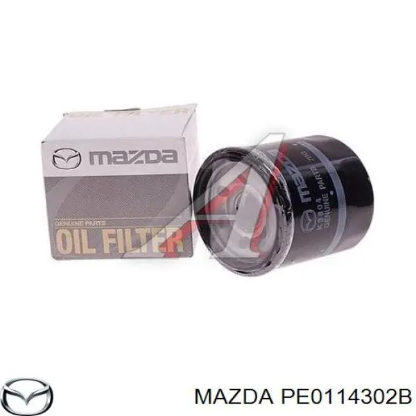 Do koszyka PE0114302B Mazda Filtr oleju