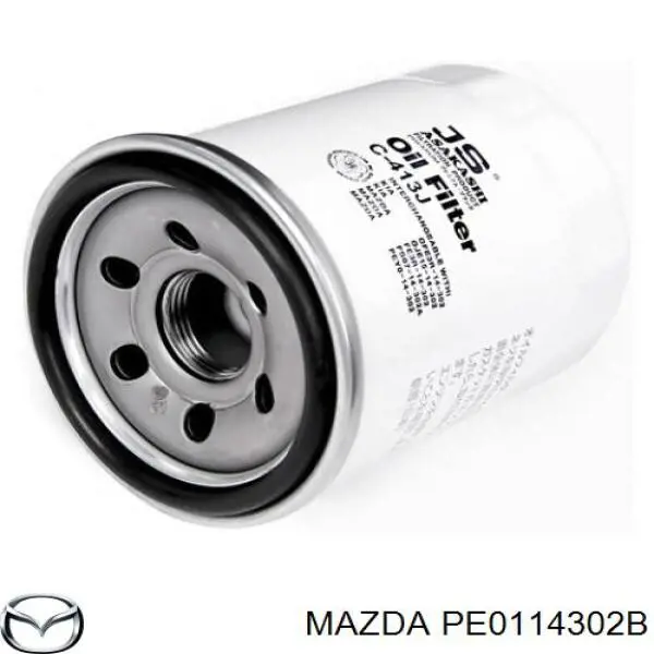 Do koszyka PE0114302B Mazda Filtr oleju