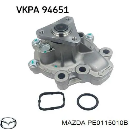 Do koszyka PE0115010B Mazda Pompa chłodząca wodna