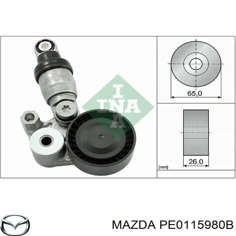 PE0115980B Mazda Napinacz paska napędowego