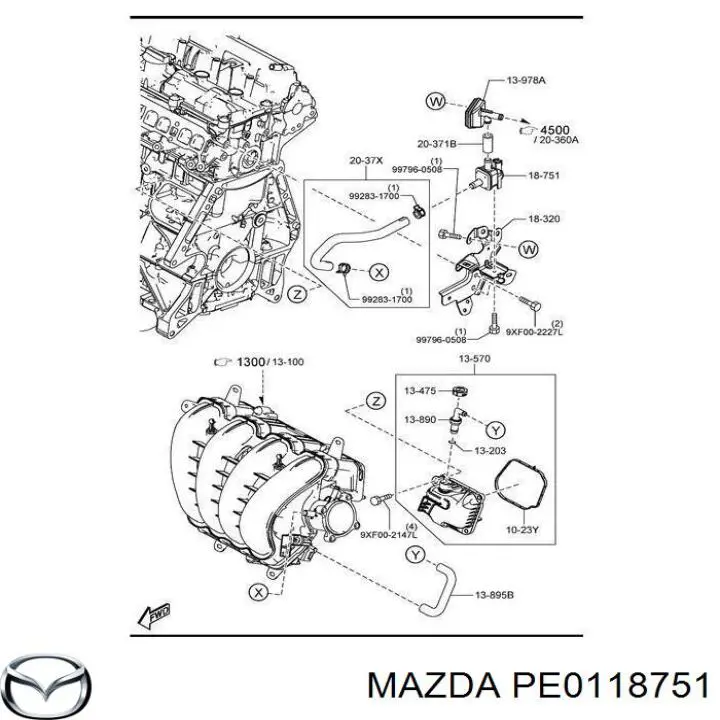 Zawór odpowietrzający zbiornika paliwa Mazda PE0118751 cena, od 53,19 USD