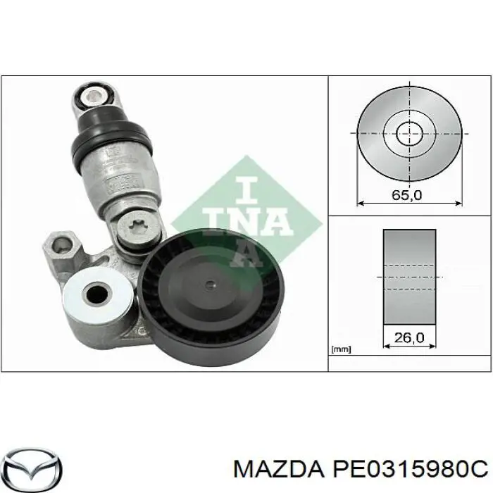 PE0315980C Mazda Napinacz paska napędowego