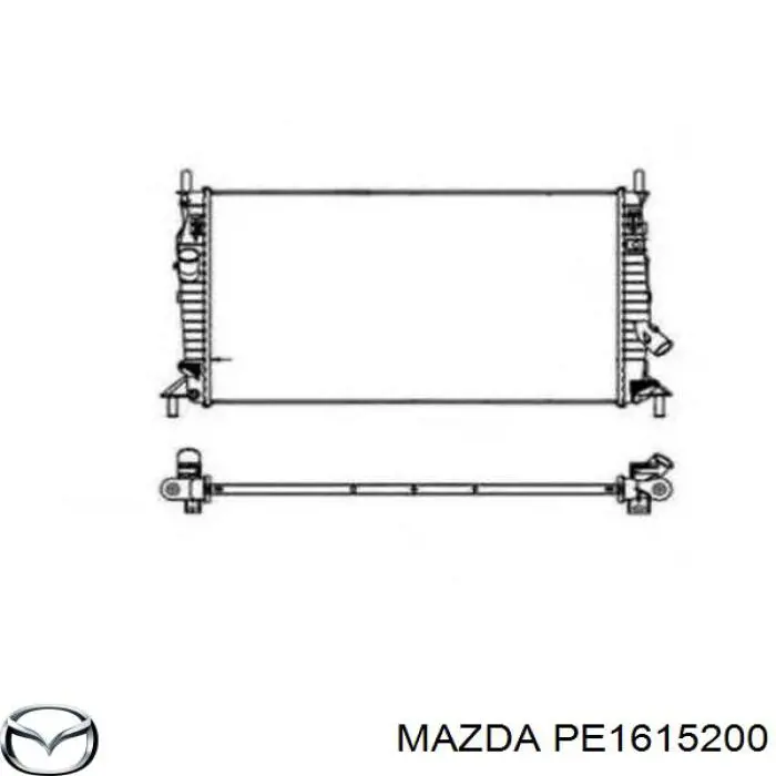 Do koszyka PE1615200 Mazda Chłodnica silnika