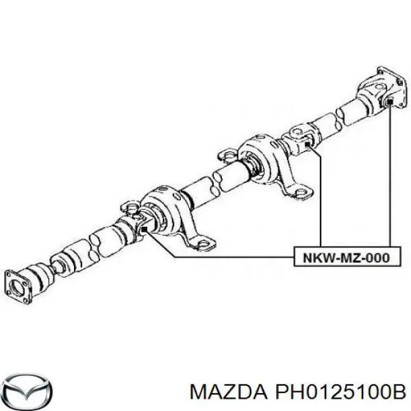 PH0125100B Mazda Wał Cardana tylny, kompletny