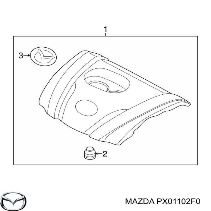 PX01102F0 Mazda Pokrywa silnika dekoracyjna