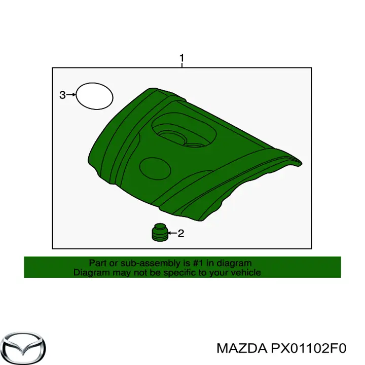 Pokrywa silnika dekoracyjna Mazda PX01102F0 cena, od 151,30 USD