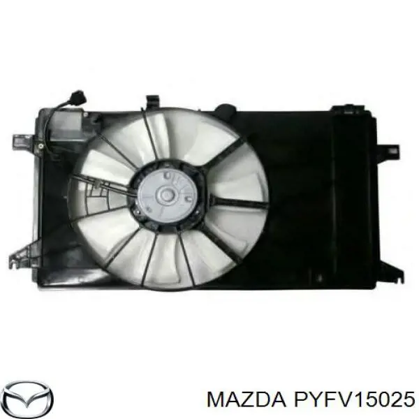 Do koszyka PYFV15025 Mazda Dyfuzor chłodnicy, w komplecie z silnikiem i wirnikiem