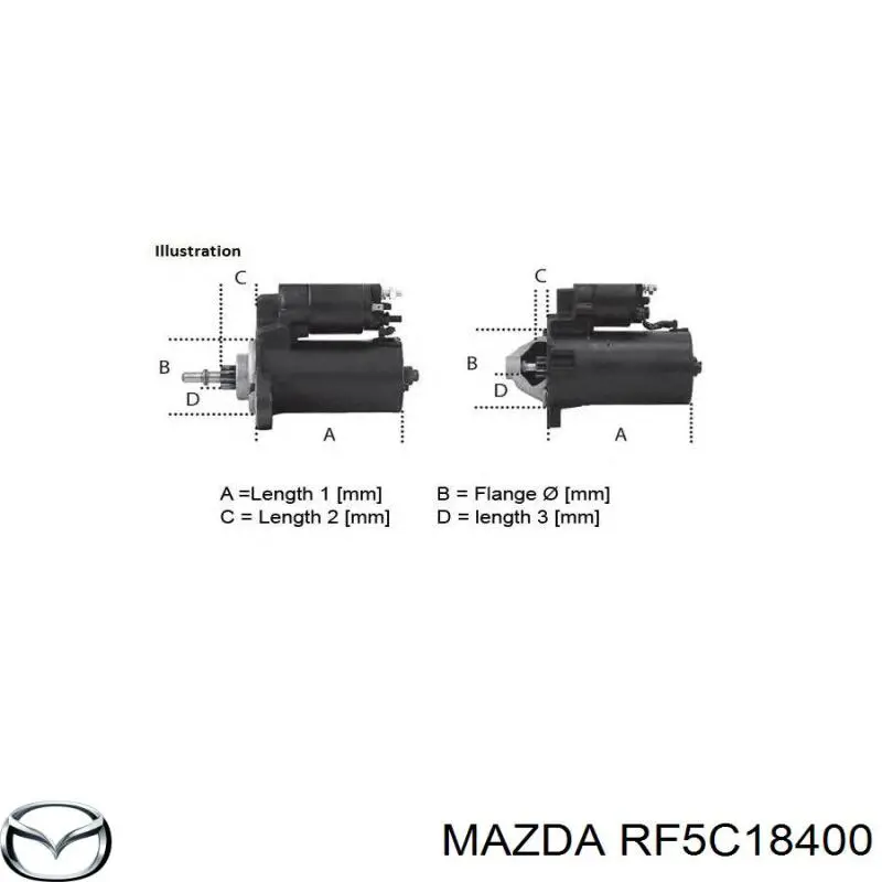Rozrusznik Mazda RF5C18400 cena, od 73,21 USD