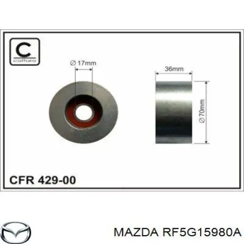 RF5G15980A Mazda Napinacz paska napędowego