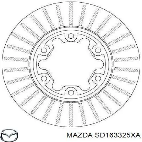 SD163325XA Mazda Tarcza hamulcowa przednia