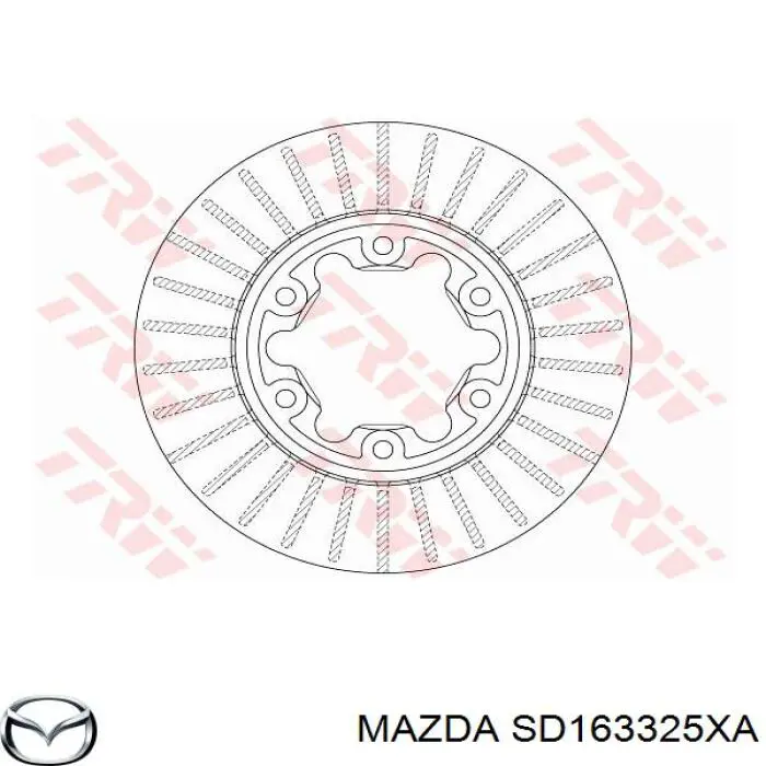 Tarcza hamulcowa przednia Mazda SD163325XA cena, od 59,87 USD